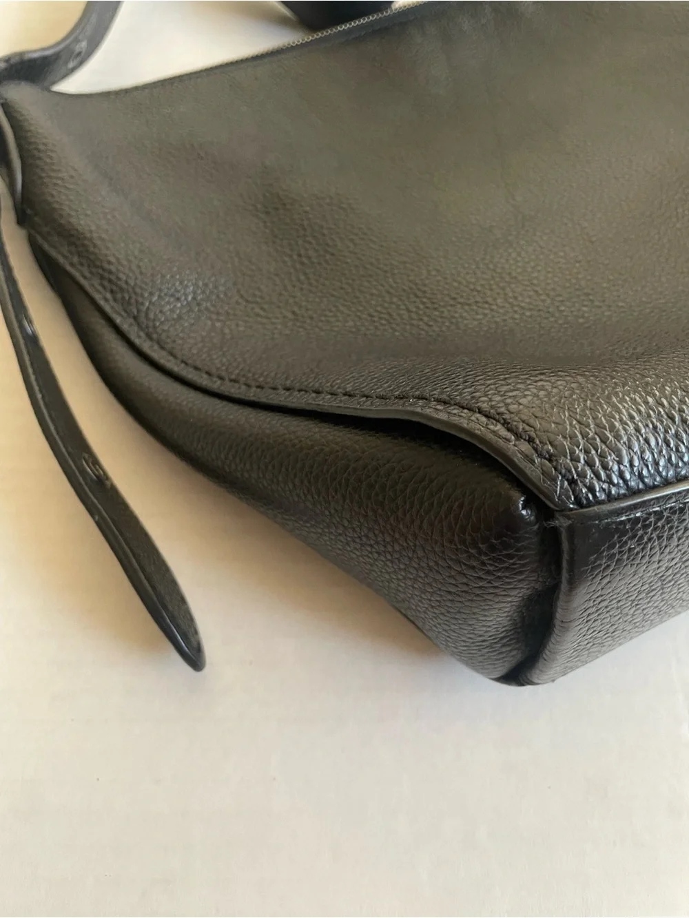 Coach 21377 Crossbody Bag Women Small Black Pebbled Leather